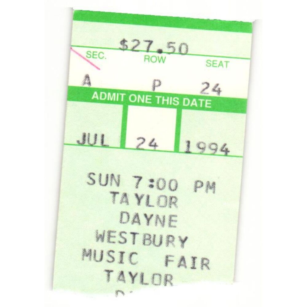 Vintage 1994 Taylor Dayne Concert Ticket Stub Westbury NY